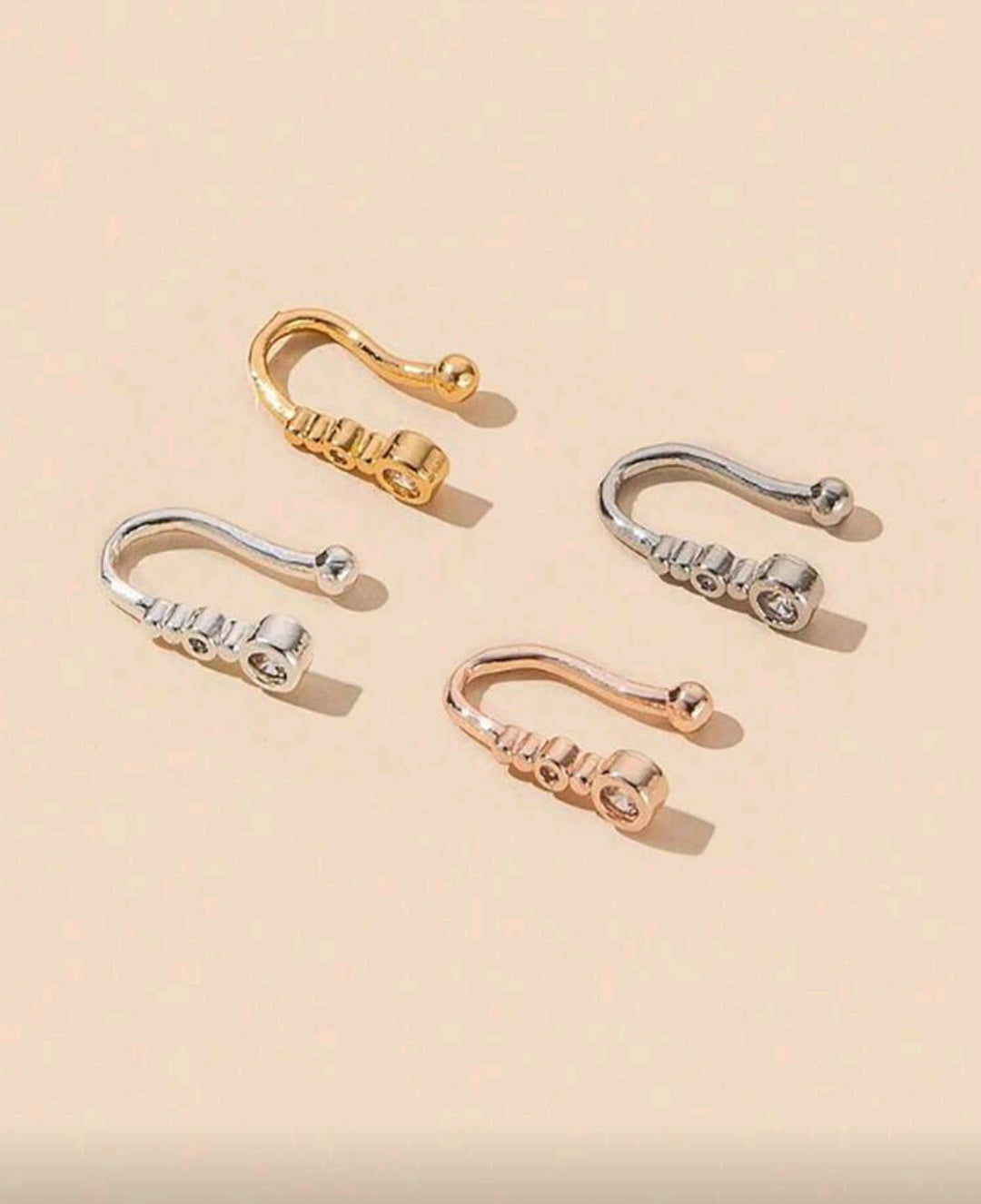 1pc Delicate And Elegant Copper Gourd Shaped Artificial CZ Nose Ring Stud Suitable For Women, Nightclub, Party, Birthday Gift