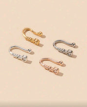 1pc Delicate And Elegant Copper Gourd Shaped Artificial CZ Nose Ring Stud Suitable For Women, Nightclub, Party, Birthday Gift