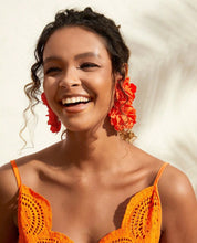 Handmade Fashion Resort Inspired Large Flower Earrings For Women