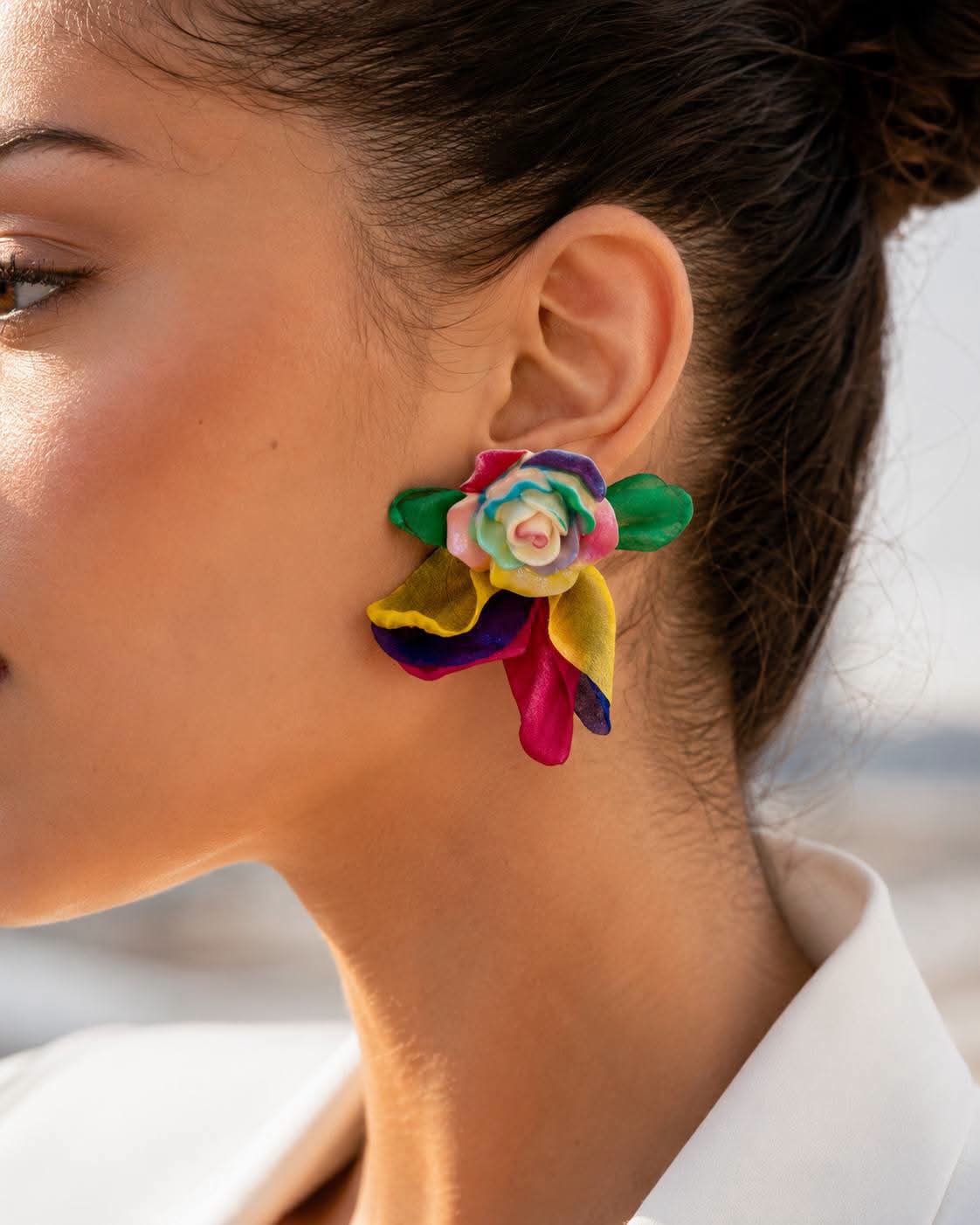 Floral Mesh Earrings