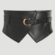 Trendy Women’s Belt for Coat/Dress – Elastic Stretch Belt, Black, Wide Style Option
