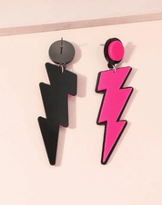 Thunder Strikes Earrings - Pink