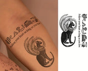 Egyptian Pharaoh Cat Temporary Tattoo – Mystical Ancient Feline Design