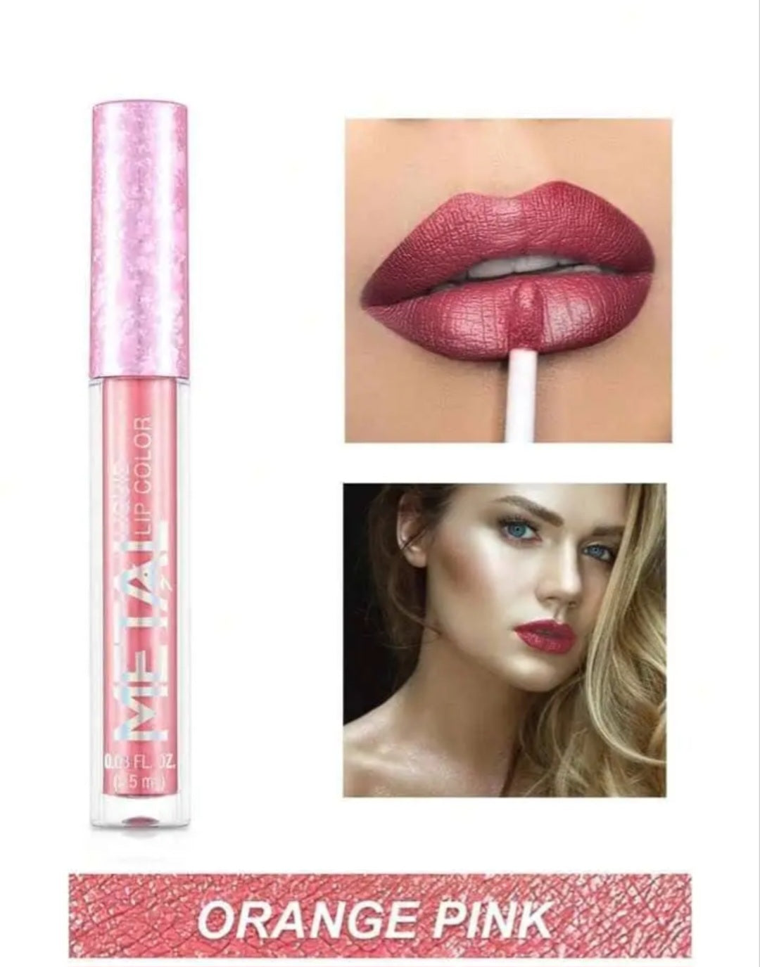 Waterproof Liquid Lipstick,Lip Gloss Lip Cream Sakura Pink